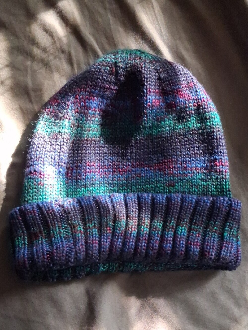 Neff Kids Knit Beanie Hat - Blue, Teal, Purple - Picture 2 of 2